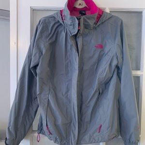 Grey North Face Windbreaker/Rain Jacket